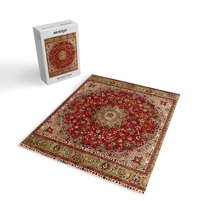 Antique Persian Vintage Rug Pattern Digital Art Jigsaw Puzzle Gallery Image 2