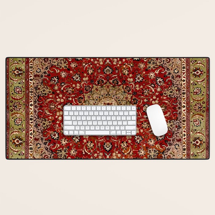 Antique Persian Vintage Rug Pattern Digital Art Desk Mat Gallery Image 1