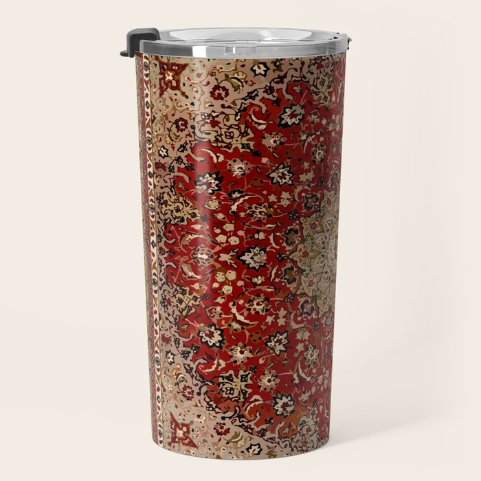 Antique Persian Vintage Rug Pattern Digital Art Travel Mug Gallery Image 3
