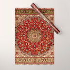 Antique Persian Vintage Rug Pattern Digital Art Wrapping Paper Gallery Image 1