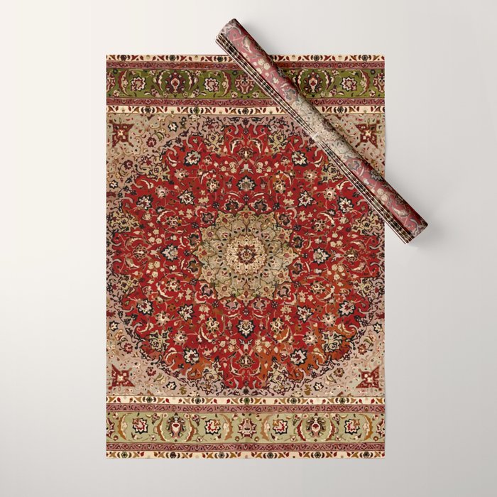 Antique Persian Vintage Rug Pattern Digital Art Wrapping Paper Gallery Image 1