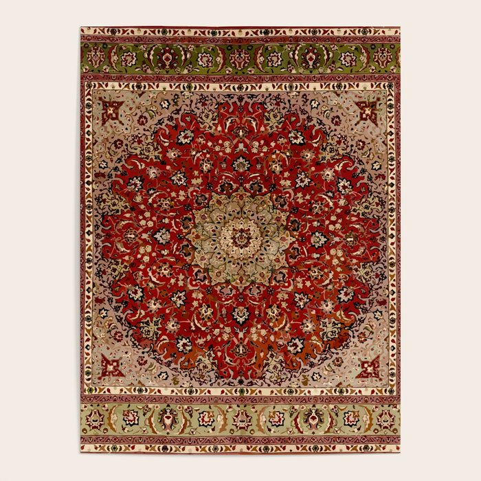Antique Persian Vintage Rug Pattern Digital Art Poster Gallery Image 4