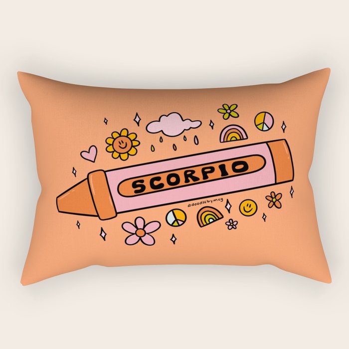 Scorpio Crayon Rectangular Pillow Gallery Image 2