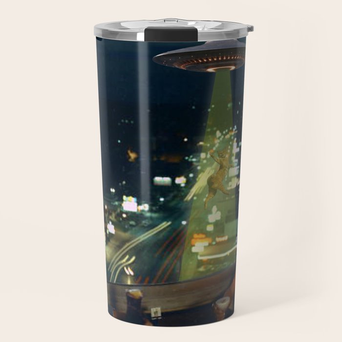 Meow! Cat abduction Travel Mug Gallery Image 1