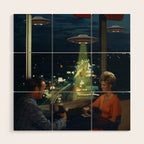 Meow! Cat abduction Wood Wall Art Gallery Image 1