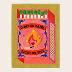 Come on Baby Light my Fire Vintage Matchbox Poster Gallery Image 4