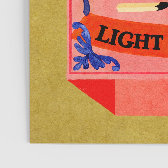 Come on Baby Light my Fire Vintage Matchbox Poster Gallery Image 3