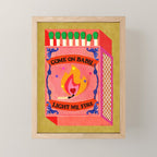 Come on Baby Light my Fire Vintage Matchbox Mini Art Print Gallery Image 1