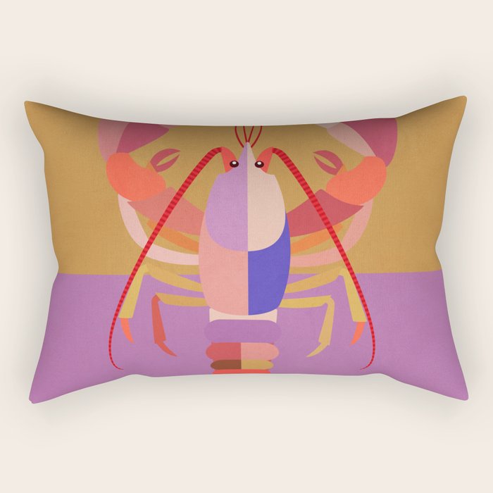 Abstract Lobster 2 Rectangular Pillow Gallery Image 1