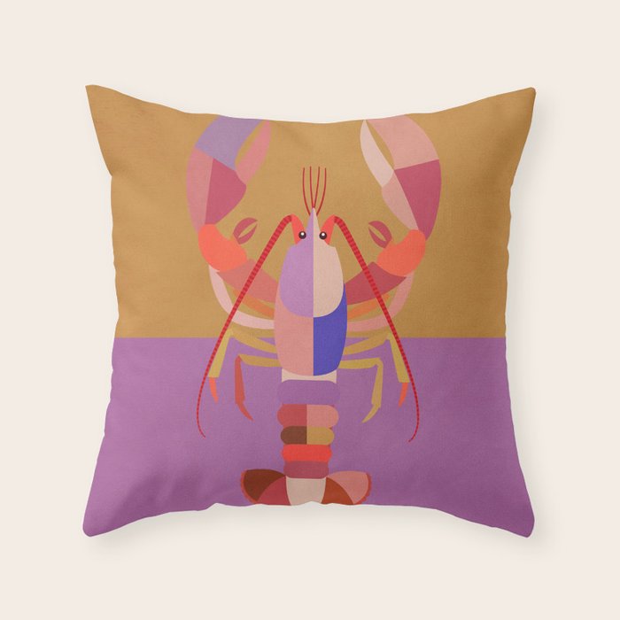 Abstract Lobster 2 Throw Pillow Gallery Image 6