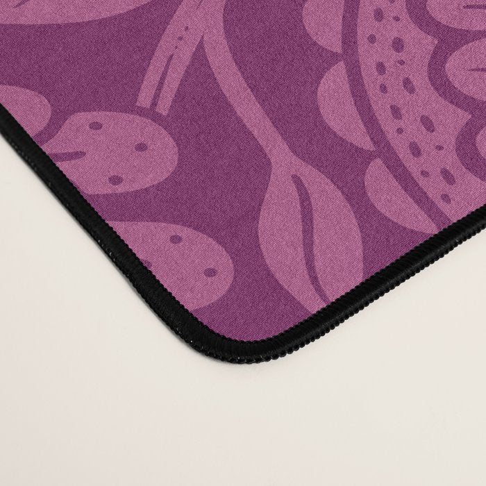 Peacock Dreams - berry Desk Mat Gallery Image 4