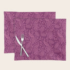 Peacock Dreams - berry Placemat Gallery Image 1