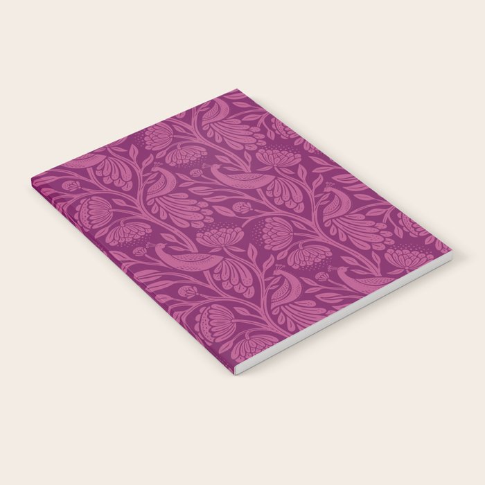 Peacock Dreams - berry Notebook Gallery Image 1
