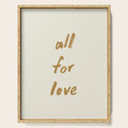 All For Love - Brush Script Typography Quote - Gold Serving Tray Gallery Image 1