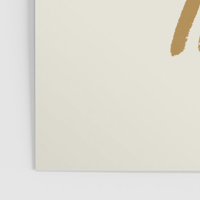 All For Love - Brush Script Typography Quote - Gold Poster Gallery Image 3