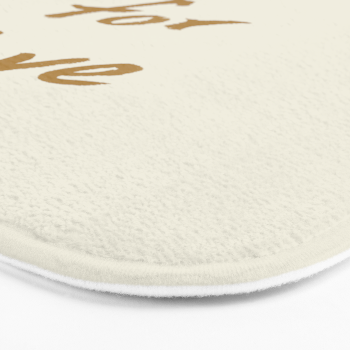 All For Love - Brush Script Typography Quote - Gold Bath Mat Gallery Image 3
