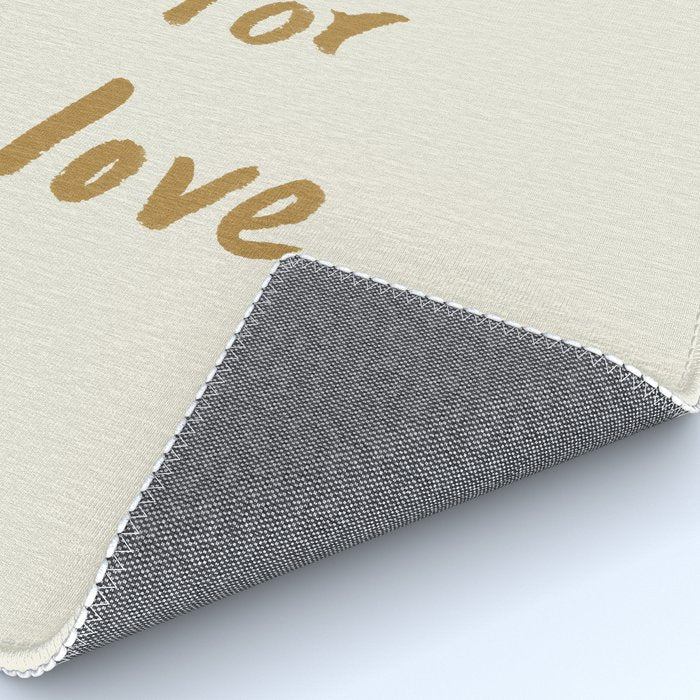 All For Love - Brush Script Typography Quote - Gold Rug Gallery Image 4