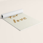 All For Love - Brush Script Typography Quote - Gold Yoga Mat Gallery Image 2