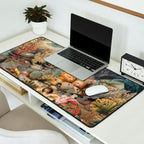Ocean Life by James M Sommerville 1859 Funky Quirky Cute Cozy Boho Maximalism Maximalist Desk Mat Gallery Image 2