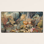 Ocean Life by James M Sommerville 1859 Funky Quirky Cute Cozy Boho Maximalism Maximalist Desk Mat Gallery Image 3