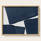 Minimalist Painting Blue III, Mid Century Modern Serving Tray Gallery Image 1