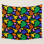 Colorful tropical summer nature art pattern Wall Tapestry Gallery Image 4