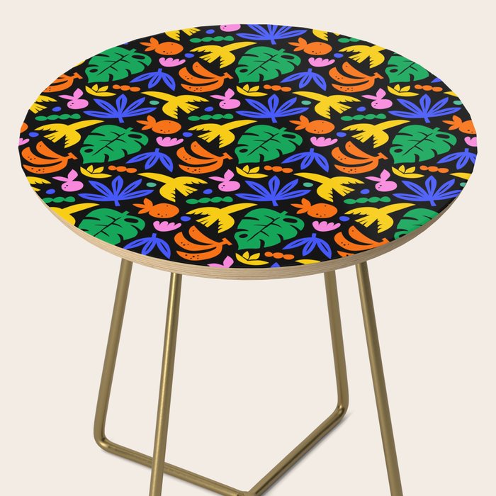 Colorful tropical summer nature art pattern Side Table Gallery Image 2