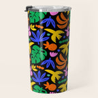 Colorful tropical summer nature art pattern Travel Mug Gallery Image 3