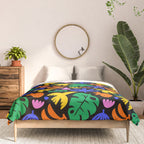 Colorful tropical summer nature art pattern Comforter Gallery Image 3