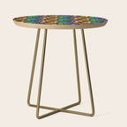 Colorful tropical summer nature art pattern Side Table Gallery Image 1