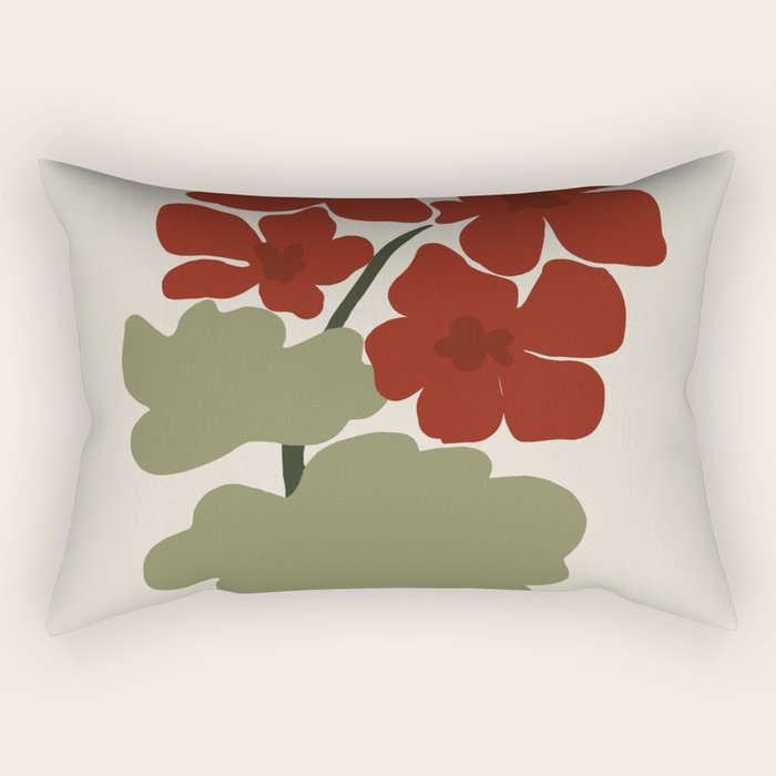 Scorpio red geranium  Rectangular Pillow Gallery Image 1