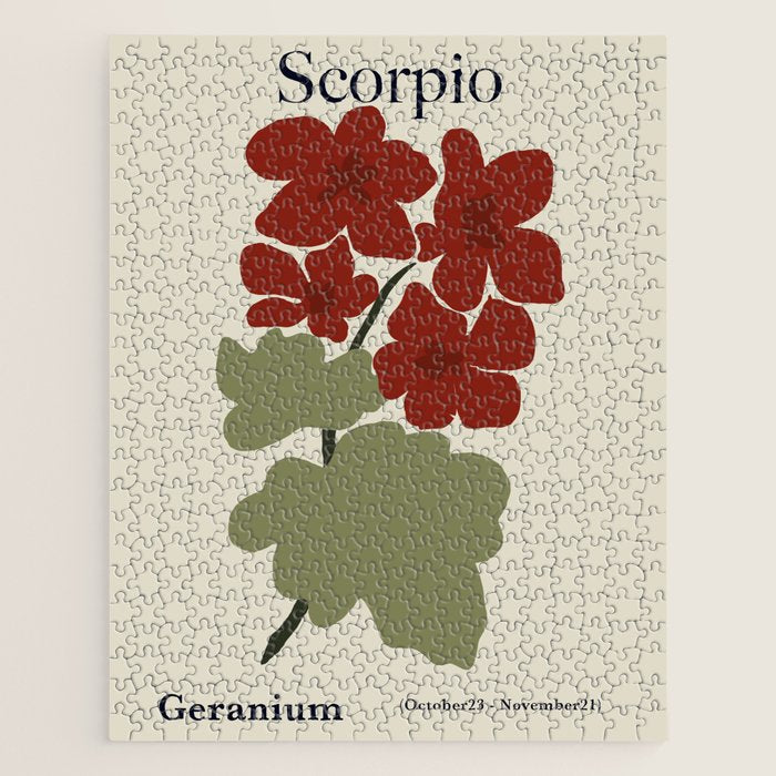Scorpio red geranium  Jigsaw Puzzle Gallery Image 1