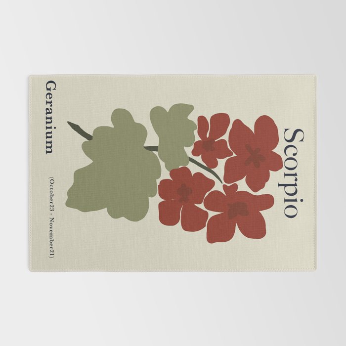 Scorpio red geranium  Rug Gallery Image 2