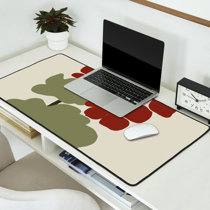 Scorpio red geranium  Desk Mat Gallery Image 2