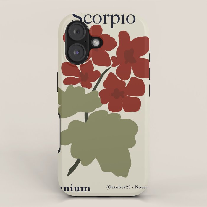 Scorpio red geranium  iPhone Case Gallery Image 1