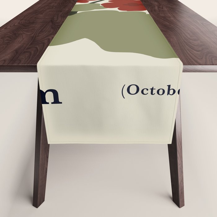 Scorpio red geranium  Table Runner Gallery Image 1