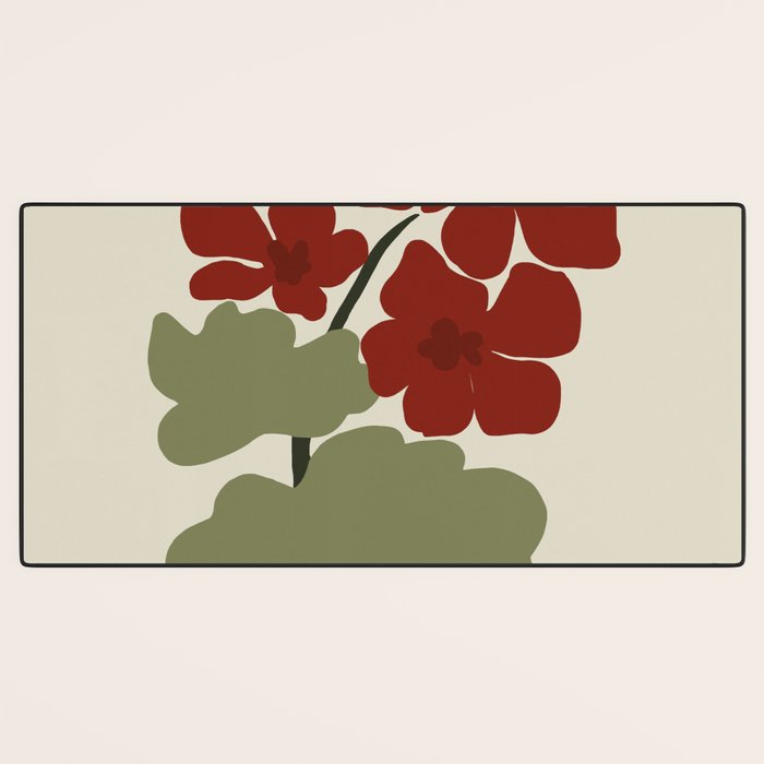 Scorpio red geranium  Desk Mat Gallery Image 3