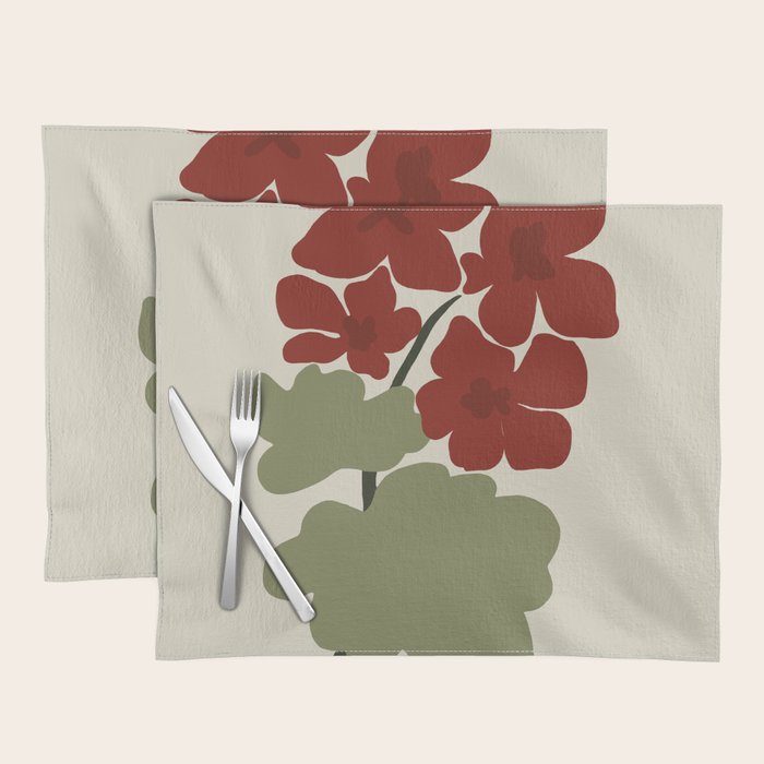 Scorpio red geranium  Placemat Gallery Image 1
