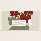 Scorpio red geranium  Desk Mat Gallery Image 1