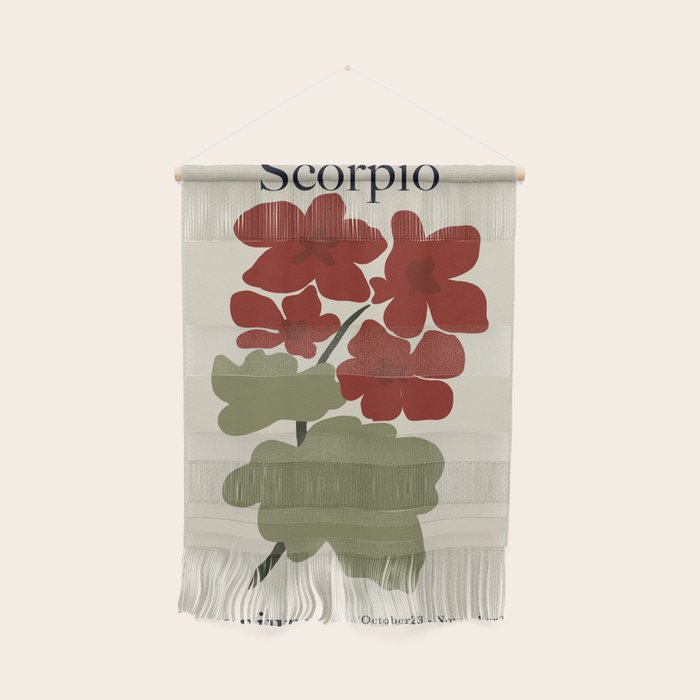 Scorpio red geranium  Wall Hanging Gallery Image 1