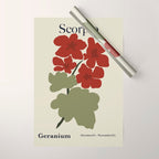 Scorpio red geranium  Wrapping Paper Gallery Image 1
