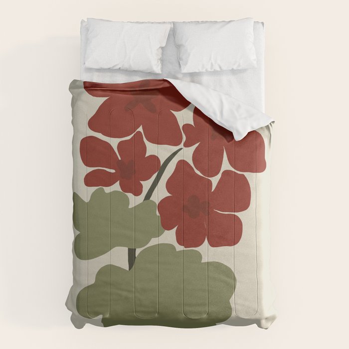 Scorpio red geranium  Comforter Gallery Image 1