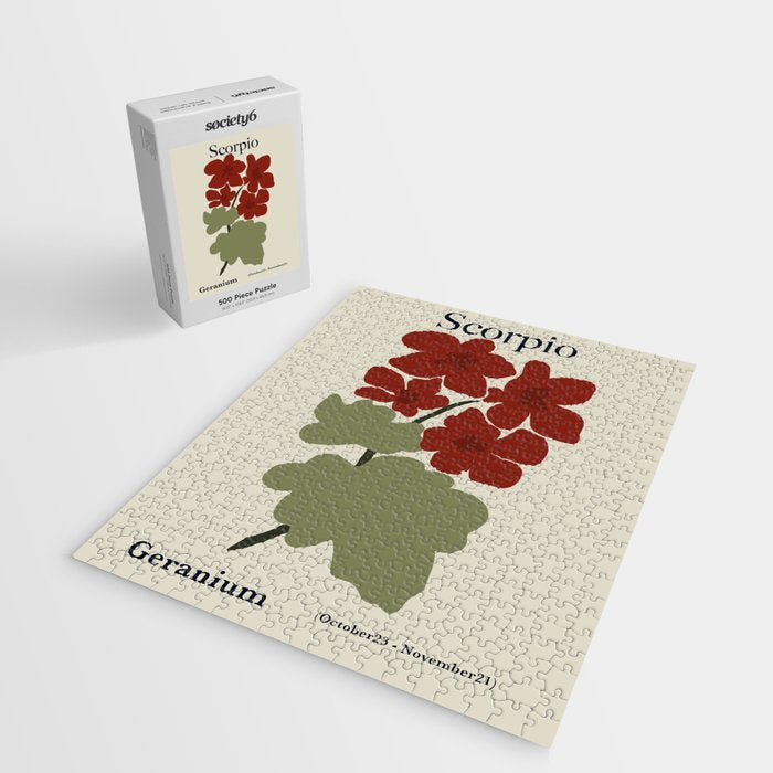 Scorpio red geranium  Jigsaw Puzzle Gallery Image 2