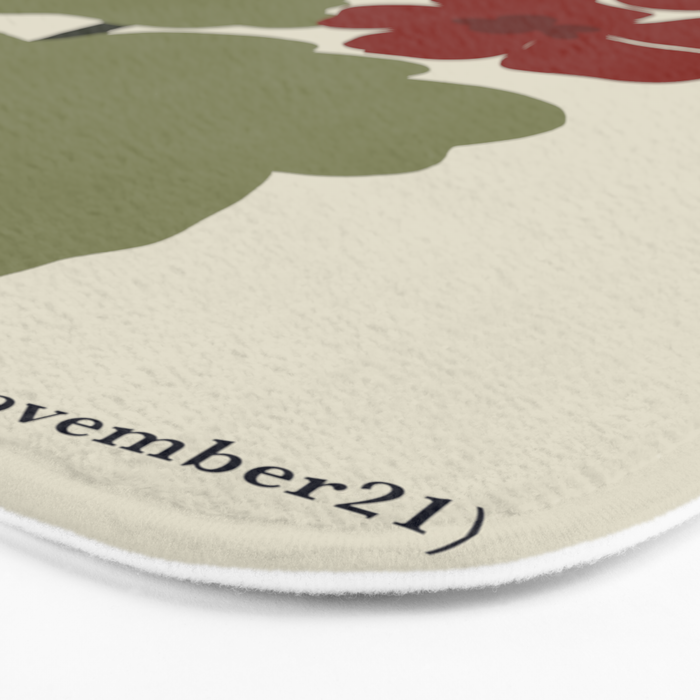Scorpio red geranium  Bath Mat Gallery Image 3