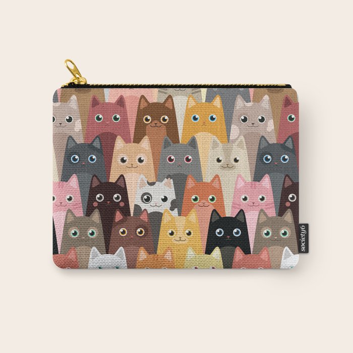 Cats Pattern Carry All Pouch Gallery Image 1