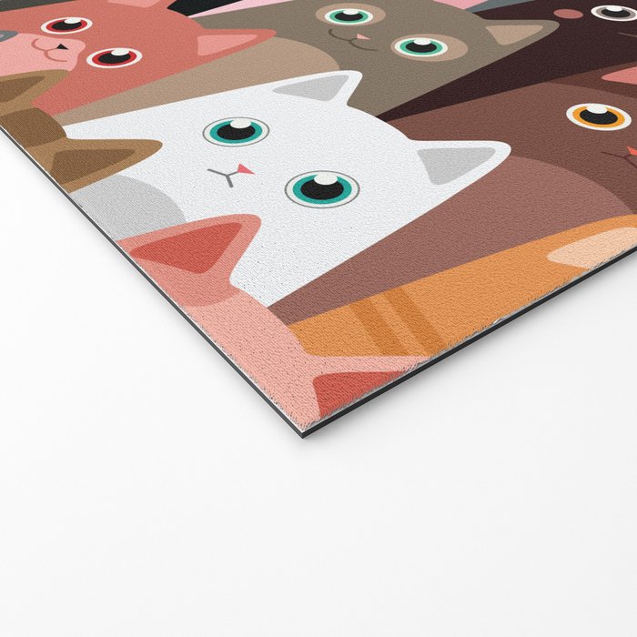 Cats Pattern Welcome Mat Gallery Image 2
