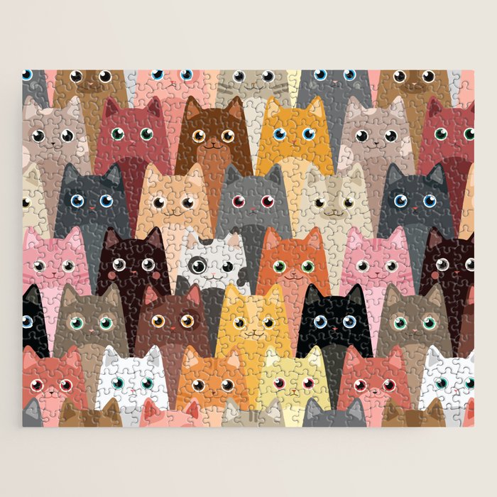 Cats Pattern Jigsaw Puzzle Gallery Image 1