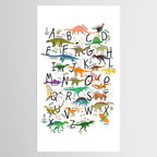 Colorful dinosaur alphabet Tablecloth Gallery Image 2