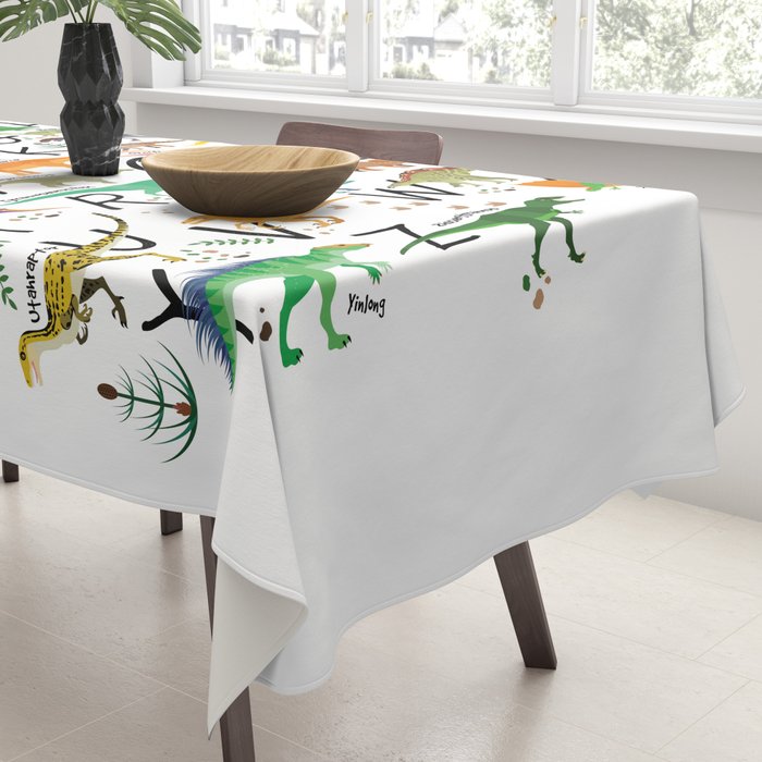 Colorful dinosaur alphabet Tablecloth Gallery Image 3