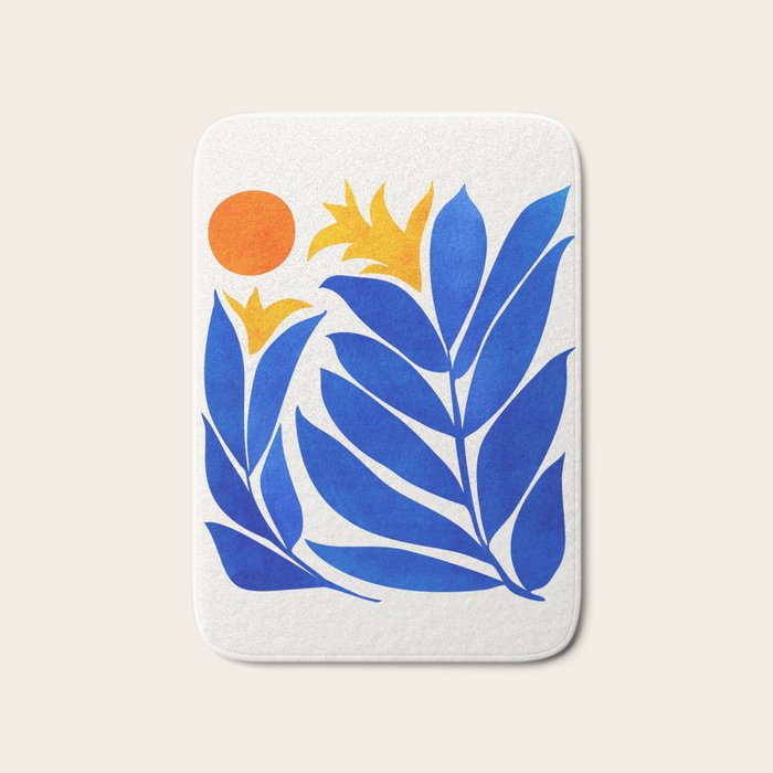 Community Garden Mid Century Abtract Bath Mat Gallery Image 1